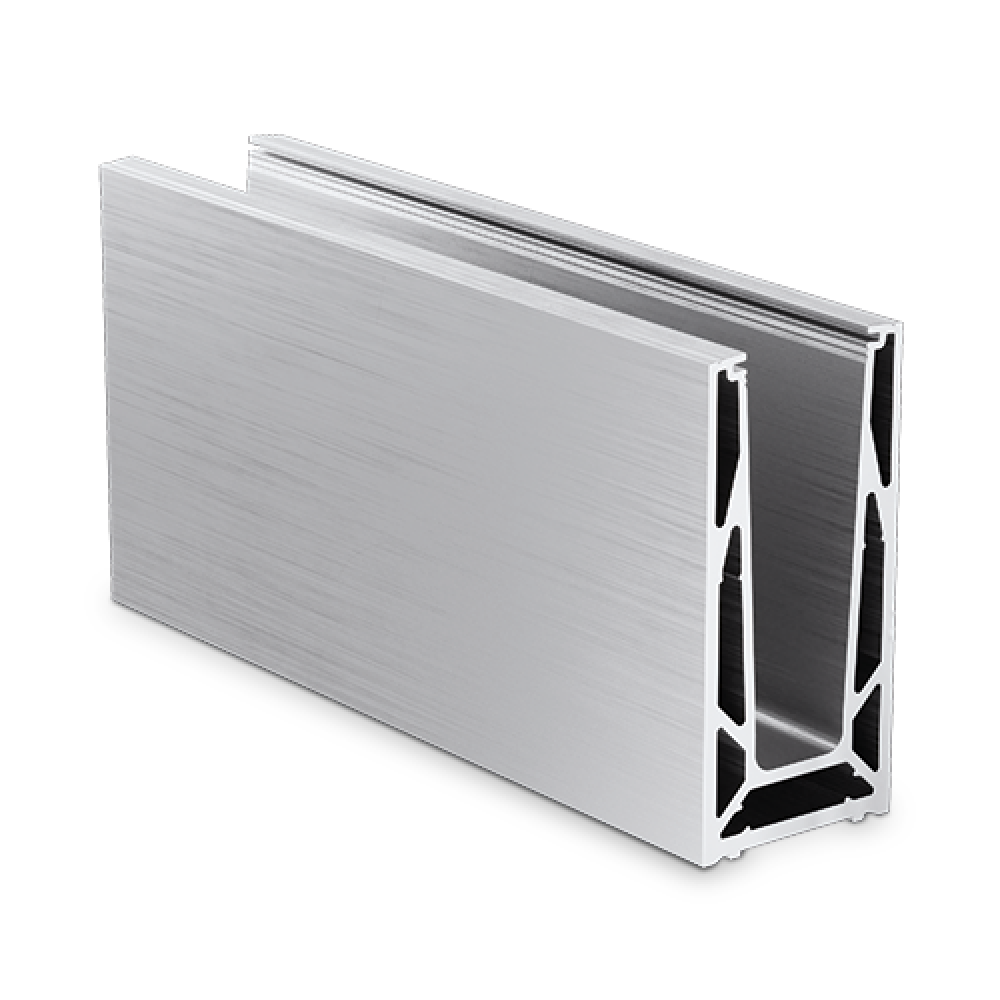 GLASSPROFIL TL-6080 5000MM ANODISER1KN, TOPPMONTERT, 12,5 CM HØY