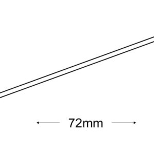 Vannbord alu 5342 under hvit       1650x72 mm - Bilde 1