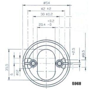 5968 UTV.SYLINDERSKILT 21MM MS FKR - Bilde 2
