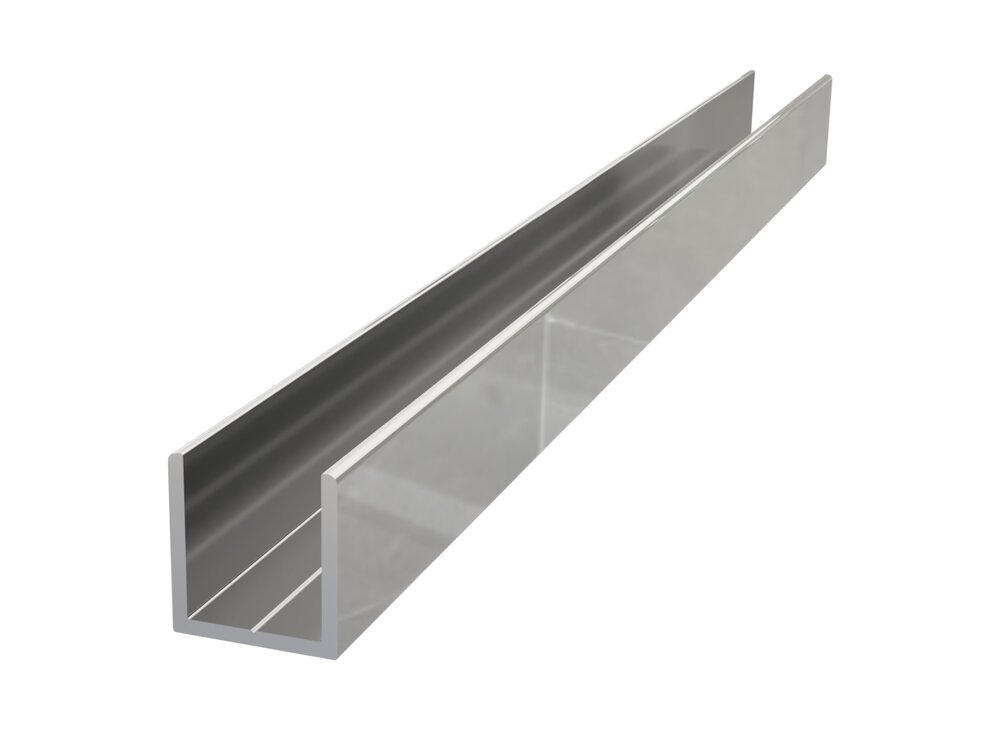U-PROFIL 10MM GLASS KROM           13,1X14X10,7X2500MM