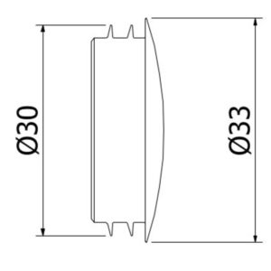 DEKKAPPE Ø30MM TL-6081 SORT        10 STK/PK SIDEMONTERT - Bilde 2