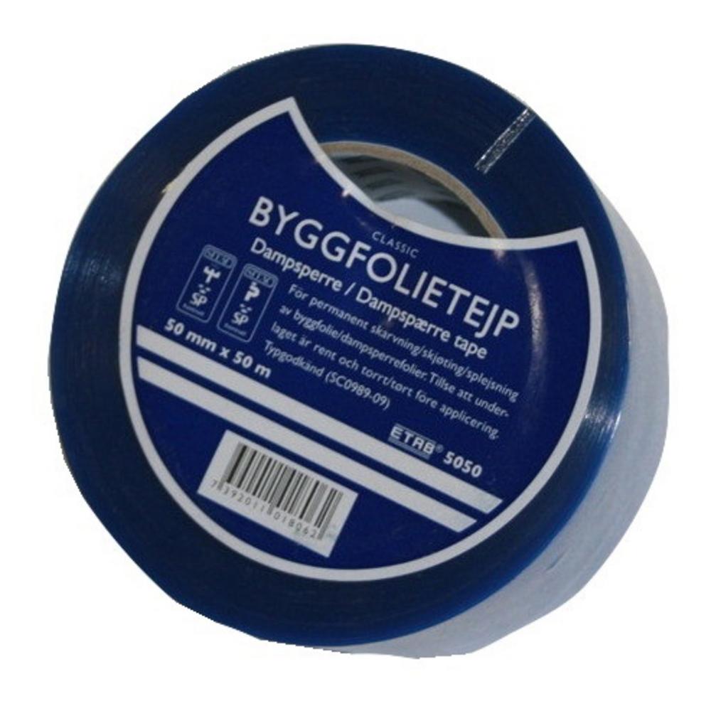 TAPE BYGGFOLIE 50MMX50M BLÅ        KP A 24 RULL