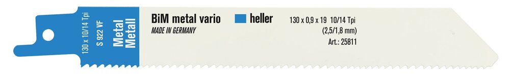 HELLER BAJONETTSAGBLAD METALL 130MM 5PK BIMETALL