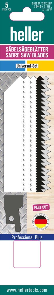 HELLER BAJONETTSAGBLADSETT 5PK TRE,METALL,UNI