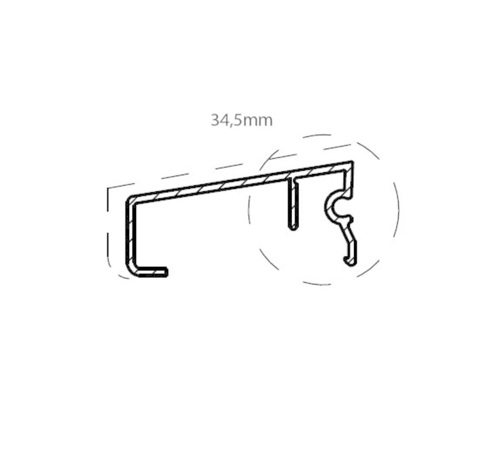 AL.SIDE/TOPP KLIPS 34,5MM 5290     SBØ 5290 6000MM