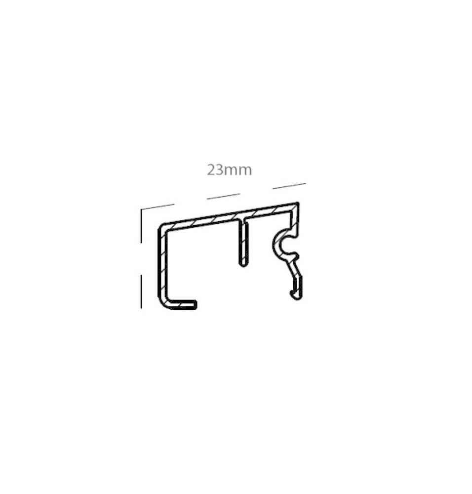 AL.SIDE/TOPP KLIPS 23,9MM 5319     LENGDE A 5000MM