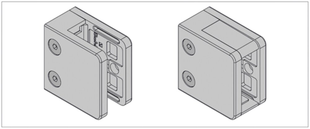 KLEMF 4K 55X55 10-13MM A4 BØRSTET  INKL SIKKERH.PIN.UTEN PAK