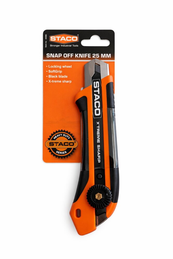 KNIV STACO 25MMM M/LÅSEHJUL
