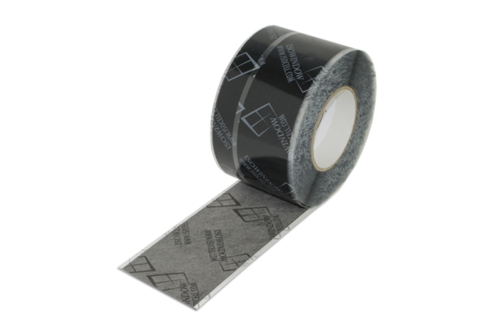 ISO WINDOW TAPE 80MM 2-DELT SORT   80MMX25LM KART A 4 RLR